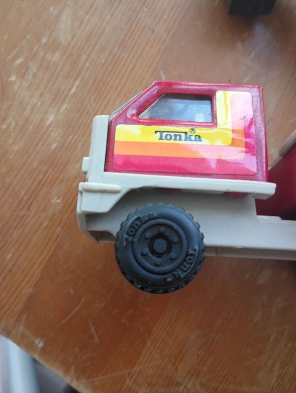 Vintage 1970's Tonka Boom Bucket Lift Truck RARE Red Version Pressed Steel
